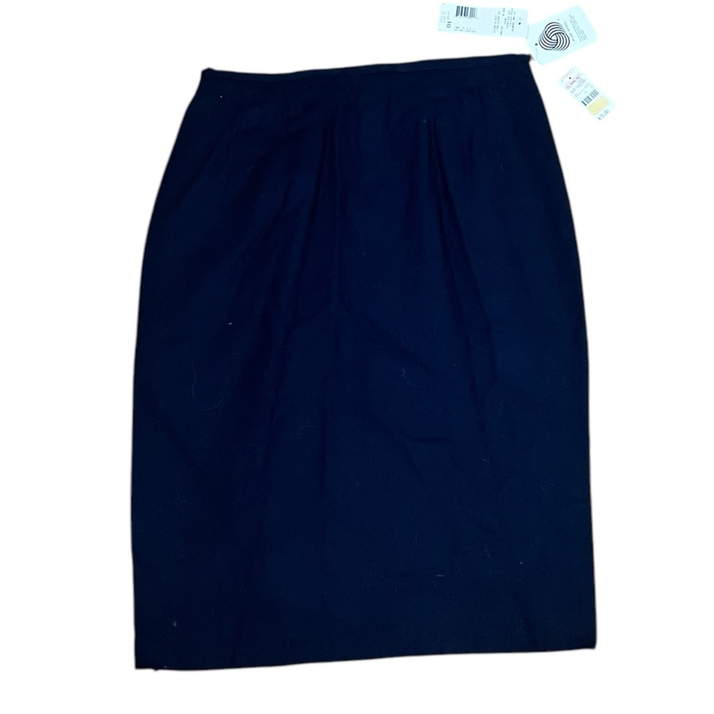 Vintage EVAN PICONE Blue Union Made 80s Wool Size 10 A Line Skirt Women’s